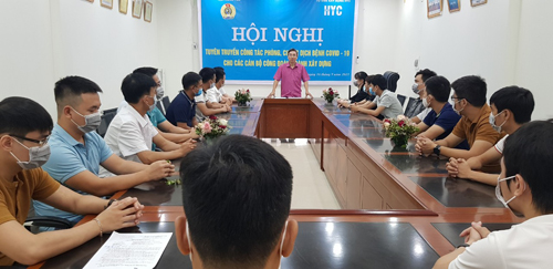 Công đoàn ngành Xây dựng tổ chức Hội nghị tuyên truyền công tác phòng, chống dịch bệnh Covid – 19 cho cán bộ Công đoàn cơ sở khu vực thành phố Hưng Yên 