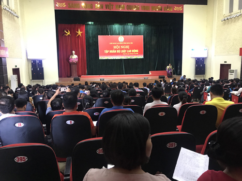 Liên đoàn Lao động tỉnh tổ chức tập huấn Bộ luật Lao động cho cán bộ công đoàn