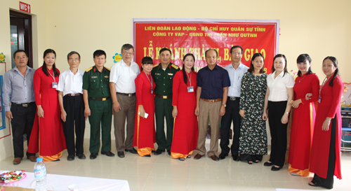 Khánh thành, Bàn giao phòng học cho trường mầm non Như Quỳnh B, Thị Trấn Như Quỳnh, huyện Văn Lâm.