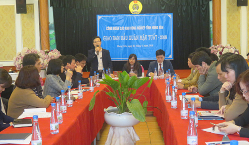 Công đoàn các Khu Công nghiệp tổ chức giao ban đầu xuân 2018