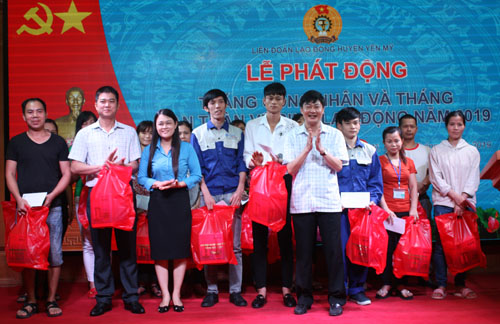 Liên đoàn Lao động huyện Yên Mỹ Phát động “Tháng công nhân và tháng An toàn vệ sinh lao động” năm 2019.