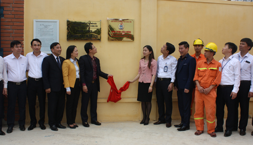 Liên đoàn Lao động tỉnh và Cty Điện lực Hưng Yên tổ chức gắn biển công trình Trạm Biến Áp 110 KV Minh Hải  chào mừng Đại hội Công đoàn tỉnh lần thứ XVIII, nhiệm kỳ 2018 – 2023
