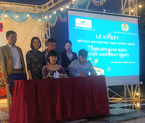 Các cấp Công đoàn huyện Văn Lâm hưởng ứng Chương trình 75 nghìn sáng kiến, vượt khó, phát triển của Tổng Liên đoàn Lao động Việt Nam