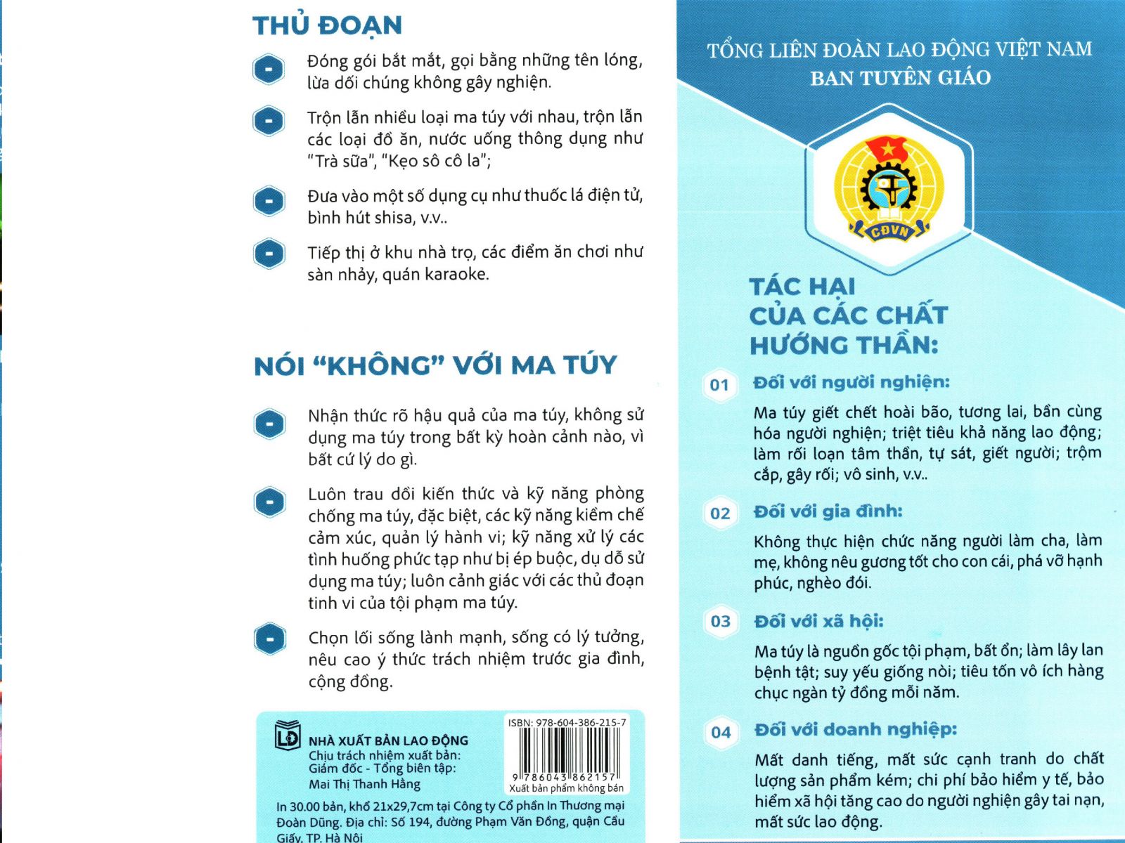 Hãy tránh xa ma túy, vì một cộng đồng công nhân lao động khỏe mạnh và an toàn !